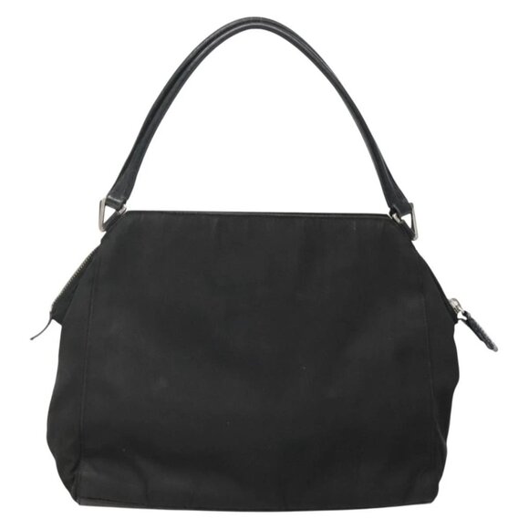 PRADA Tote Bag Nylon Black Silver Auth hk2904 - Picture 4 of 16